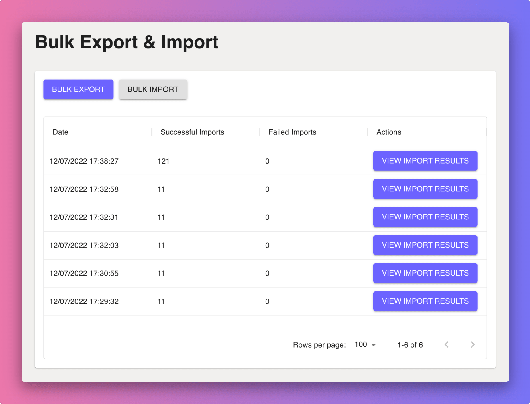 Bulk Export & Import Products